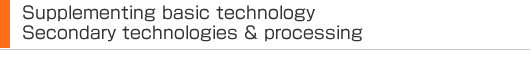 Supplementing basic technology Secondary technologies & processing